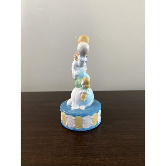 Vintage Artmark Lot Of Two Smiling Clown Figurines Circus Musicbox Balloons - Picture 11 of 13